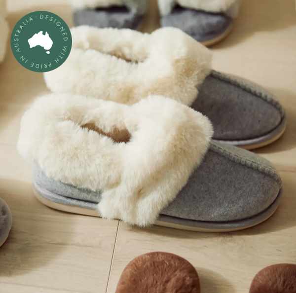 Giày - Marle Felt Slipper - Grey